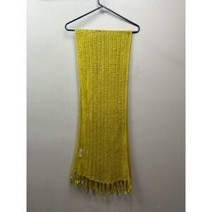 Baby Mo Kid Mohair Wool Blend Fringe Scarf Wrap‎ Shawl Yellow Green